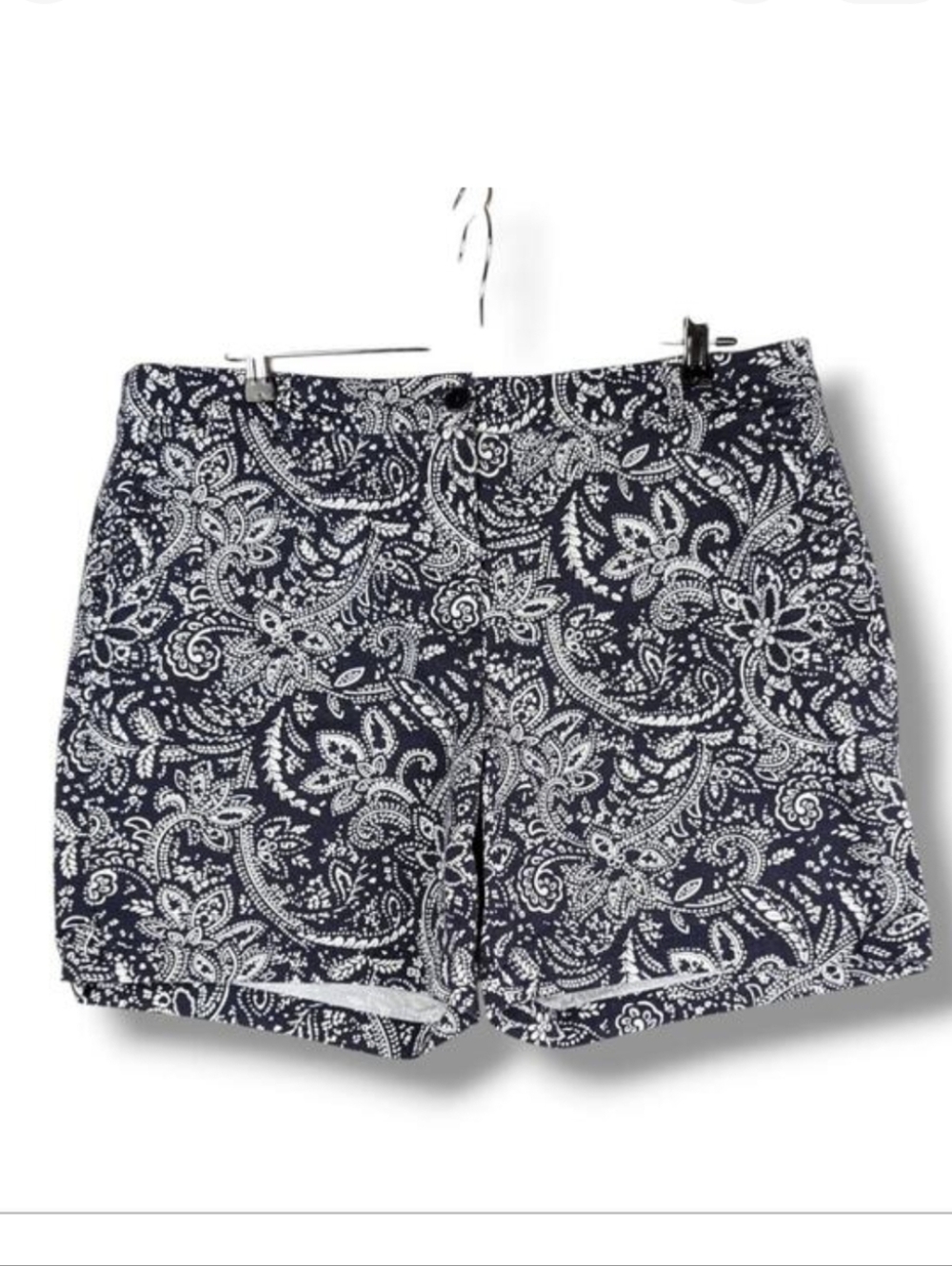 Talbots the Weekend Shorts Women's 16 Navy Blue White 6.5" Short - Picture 1 of 12
